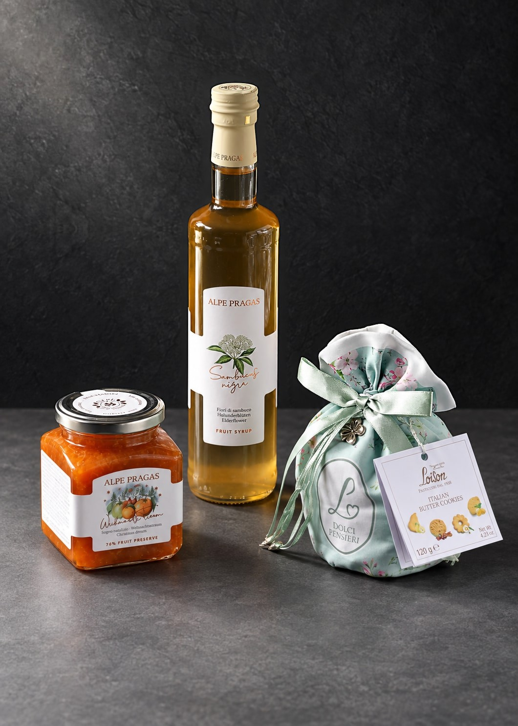 Zestaw Sambuco — kwiaty bzu i maślane ciasteczka